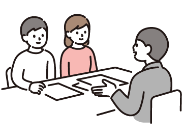 面談中のイラスト